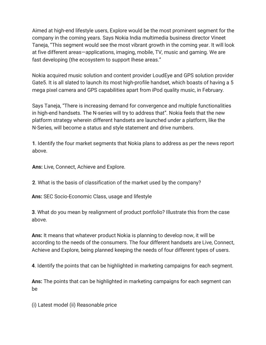 Marketing Case Problem - Page 2