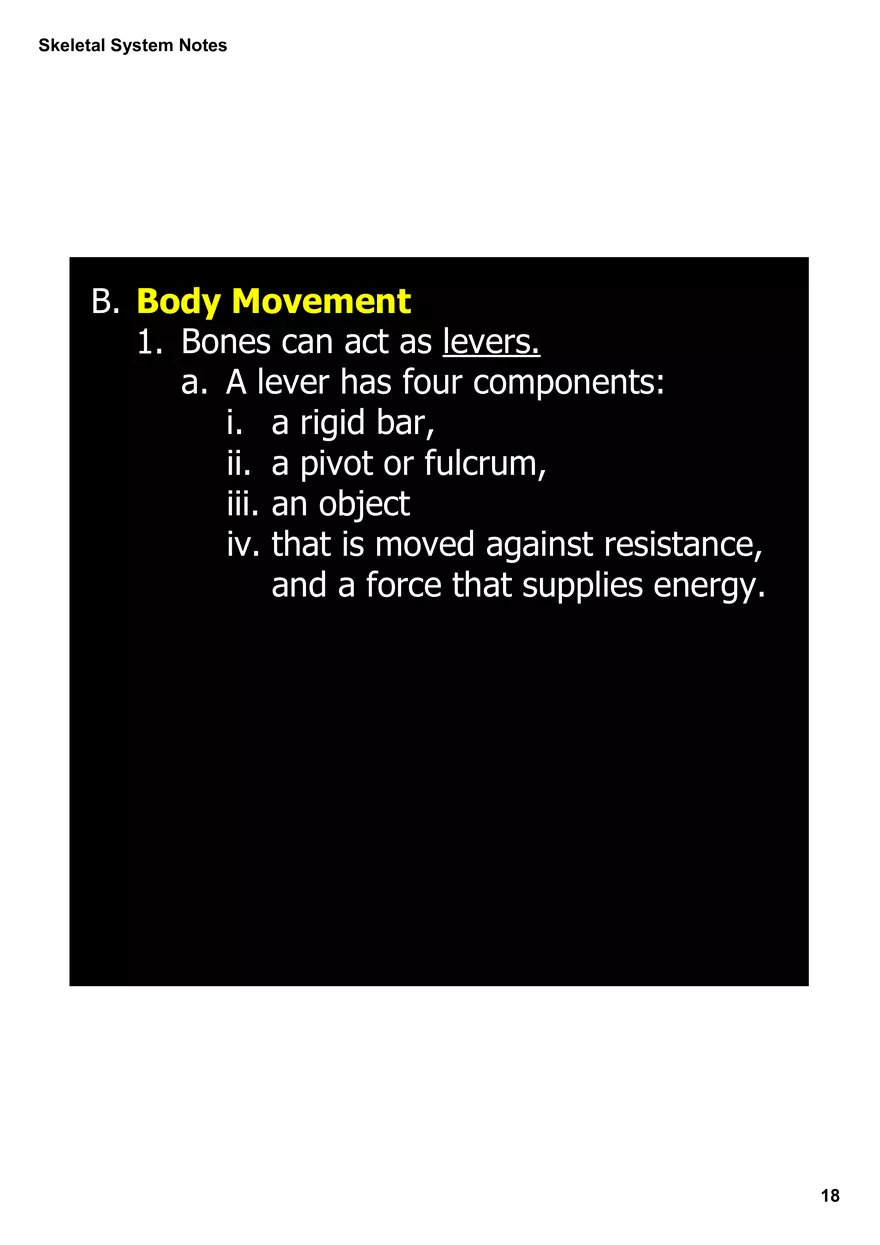 Skeletal System Notes - Page 10