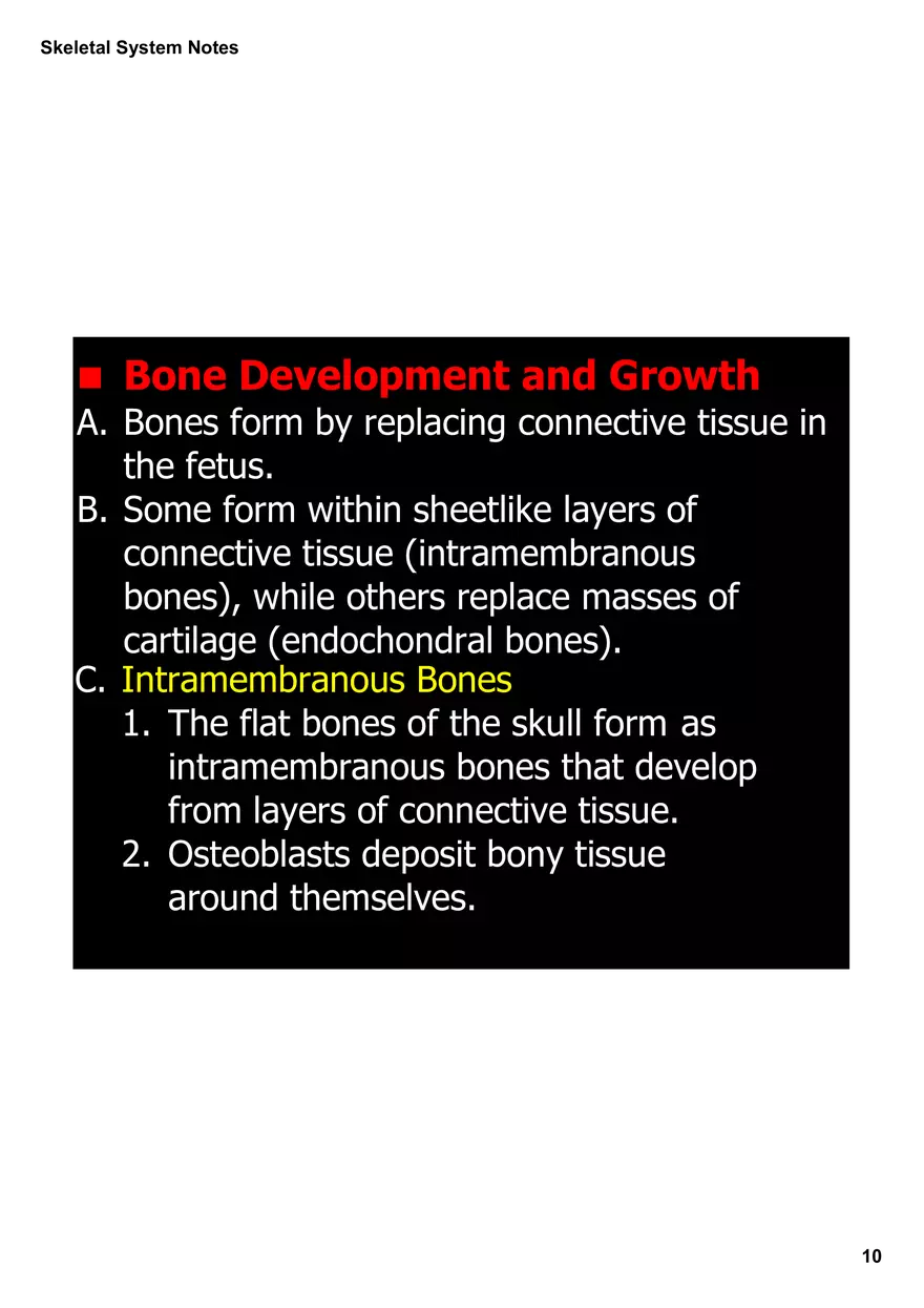 Skeletal System Notes - Page 44