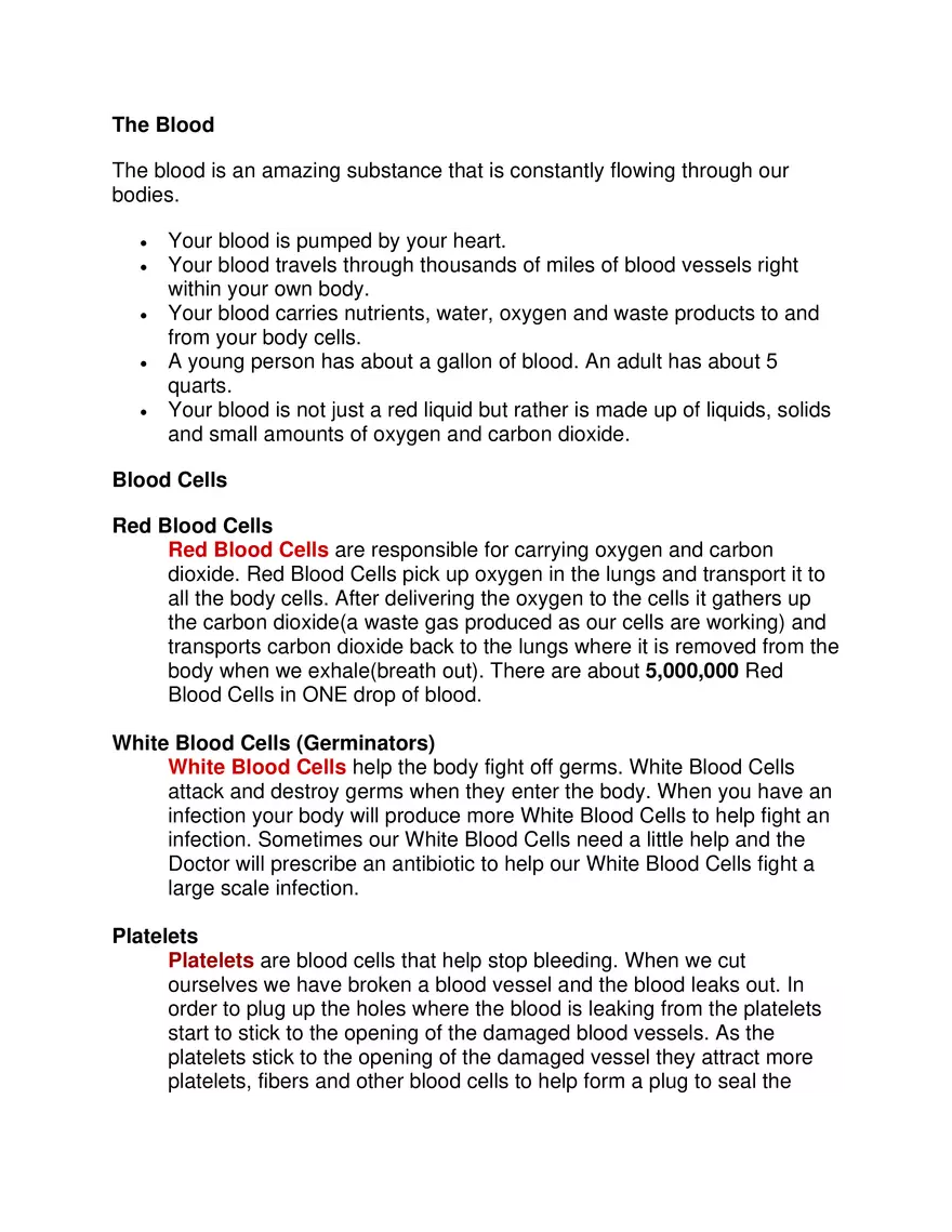 The Circulatory System - Page 3
