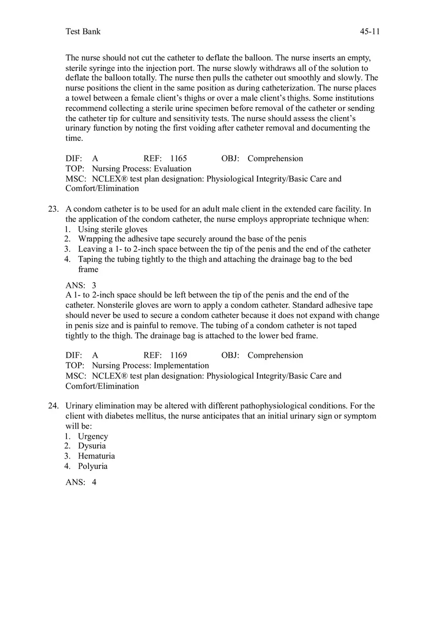 Chapter 45 Urinary Elimination Answers 2 - Page 3
