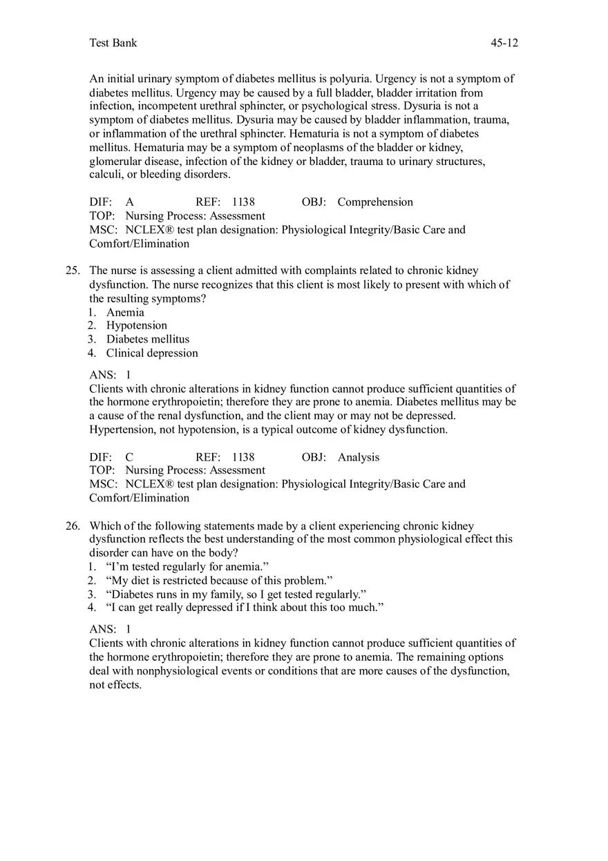 Chapter 45 Urinary Elimination Answers 2 - Page 4