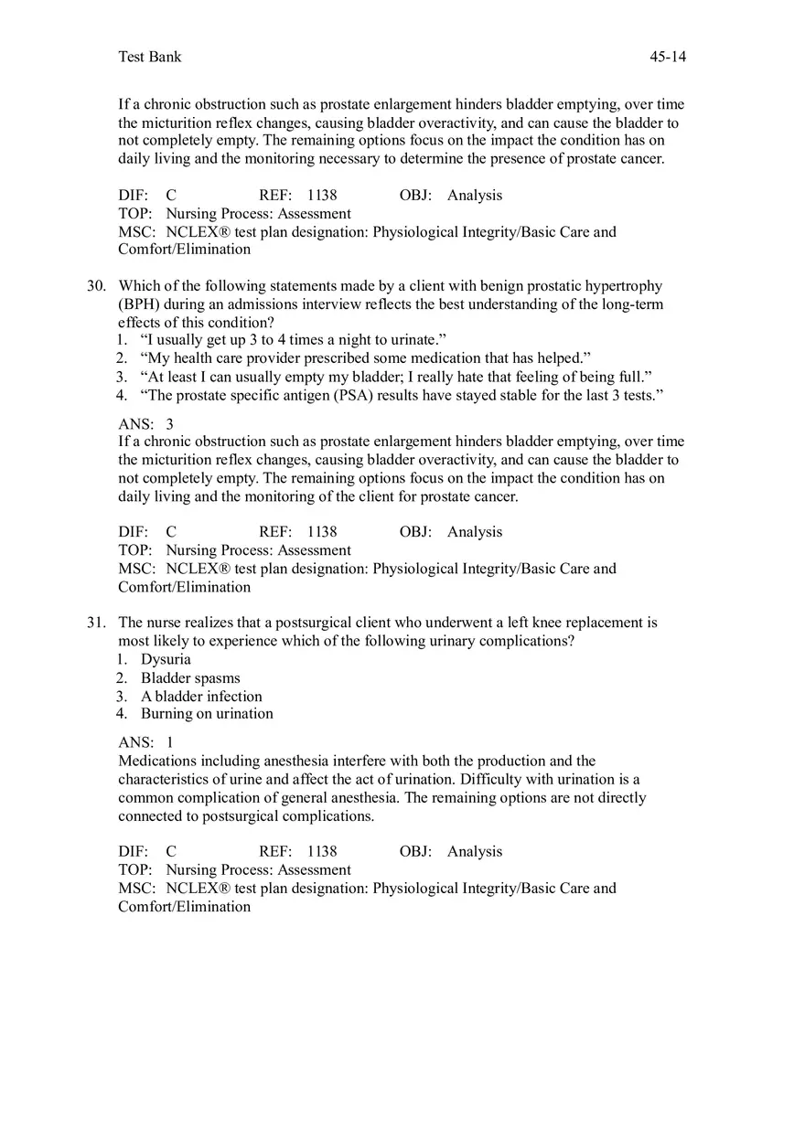 Chapter 45 Urinary Elimination Answers 2 - Page 6