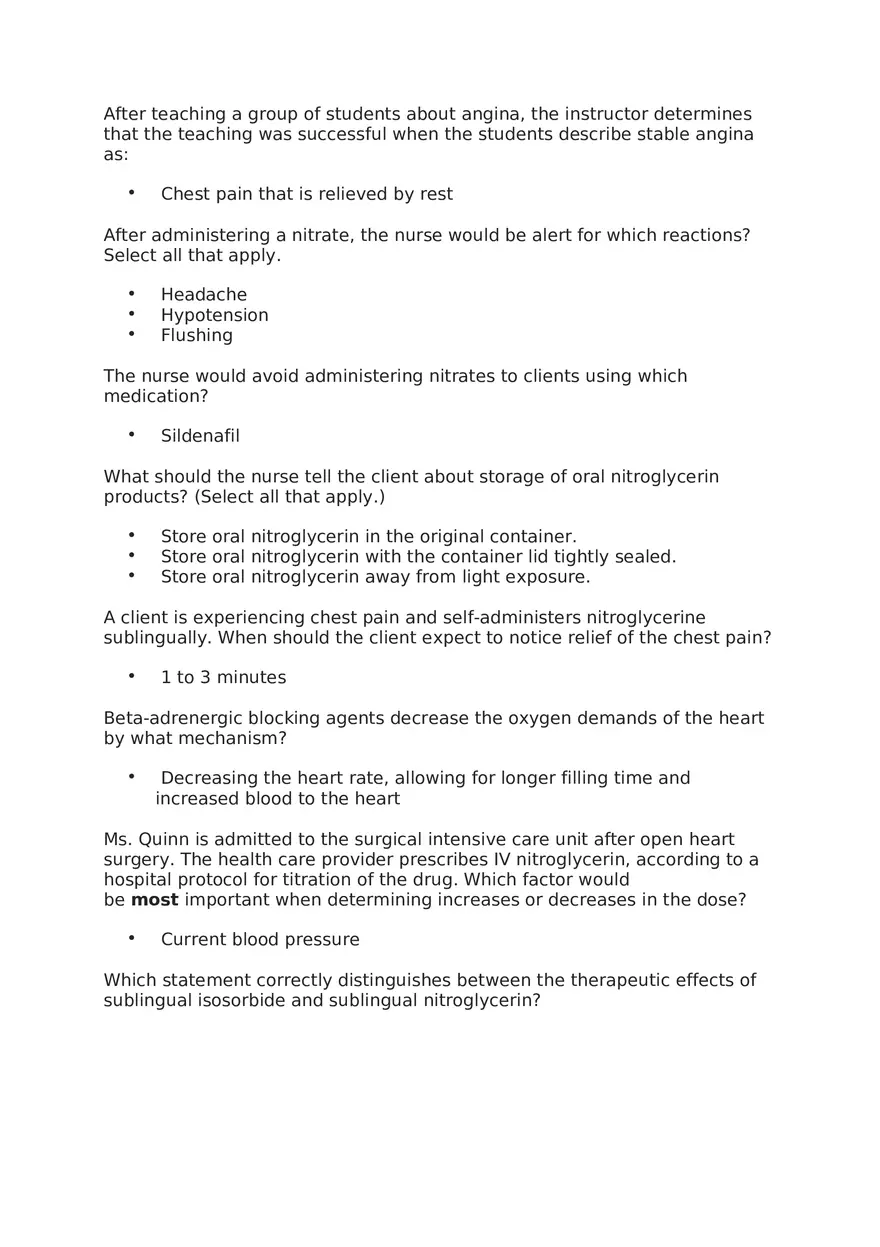 Nursing Chapter 46 Answers 1 - Page 1