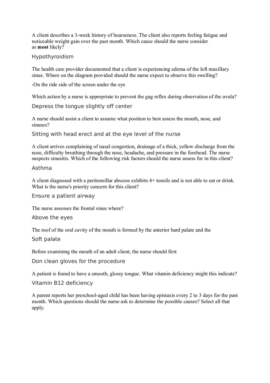 Nursing Quiz 2 - Page 8