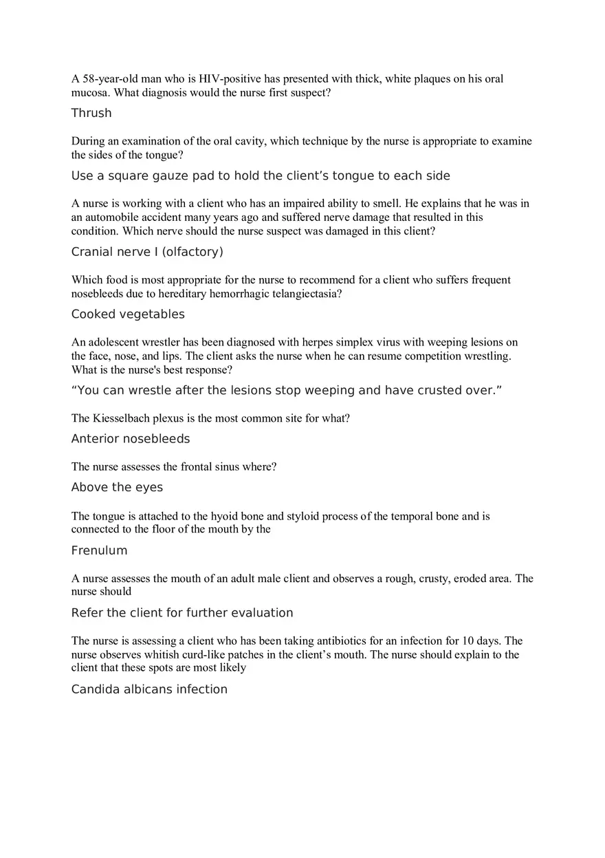 Nursing Quiz 2 - Page 13