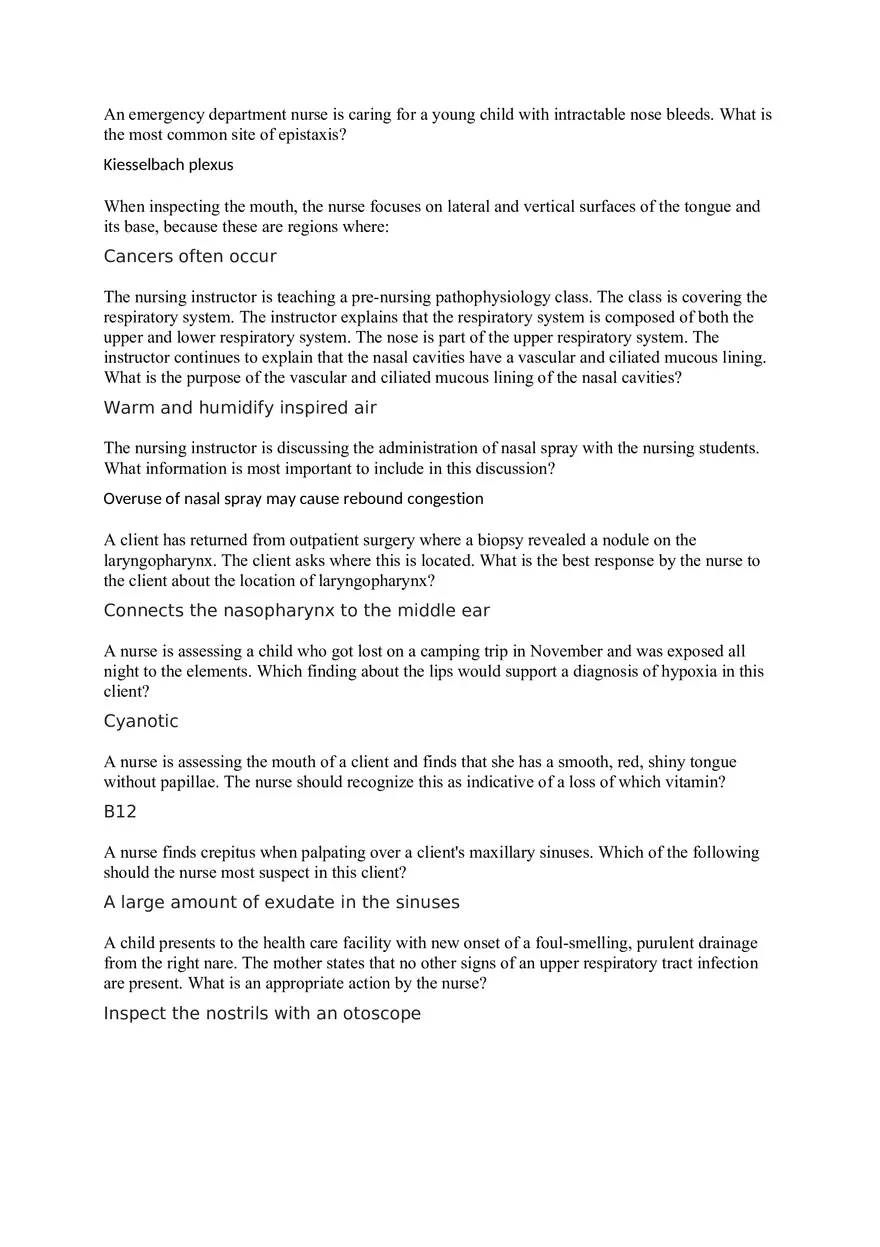 Nursing Quiz 2 - Page 1