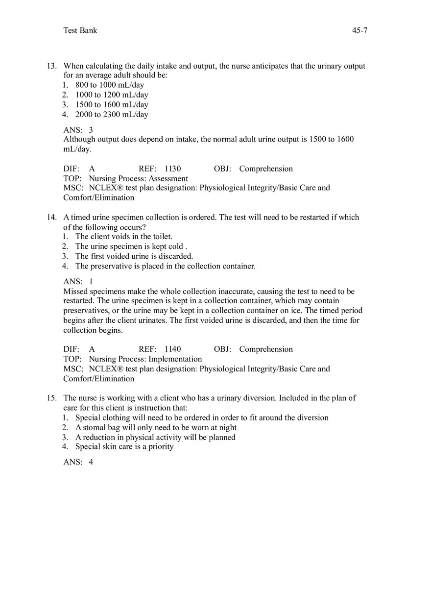 Chapter 45 Urinary Elimination Answers 1 - Page 7