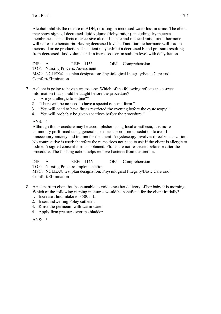 Chapter 45 Urinary Elimination Answers 1 - Page 4