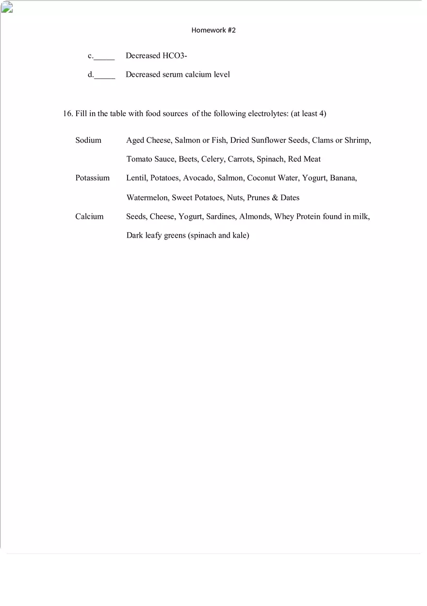 Fluid Volume Imbalances Homework 2 - Page 7