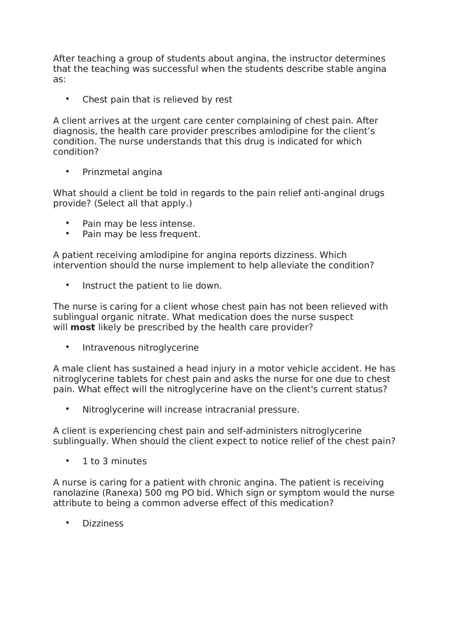 Nursing Chapter 46 Answers 1 - Page 1