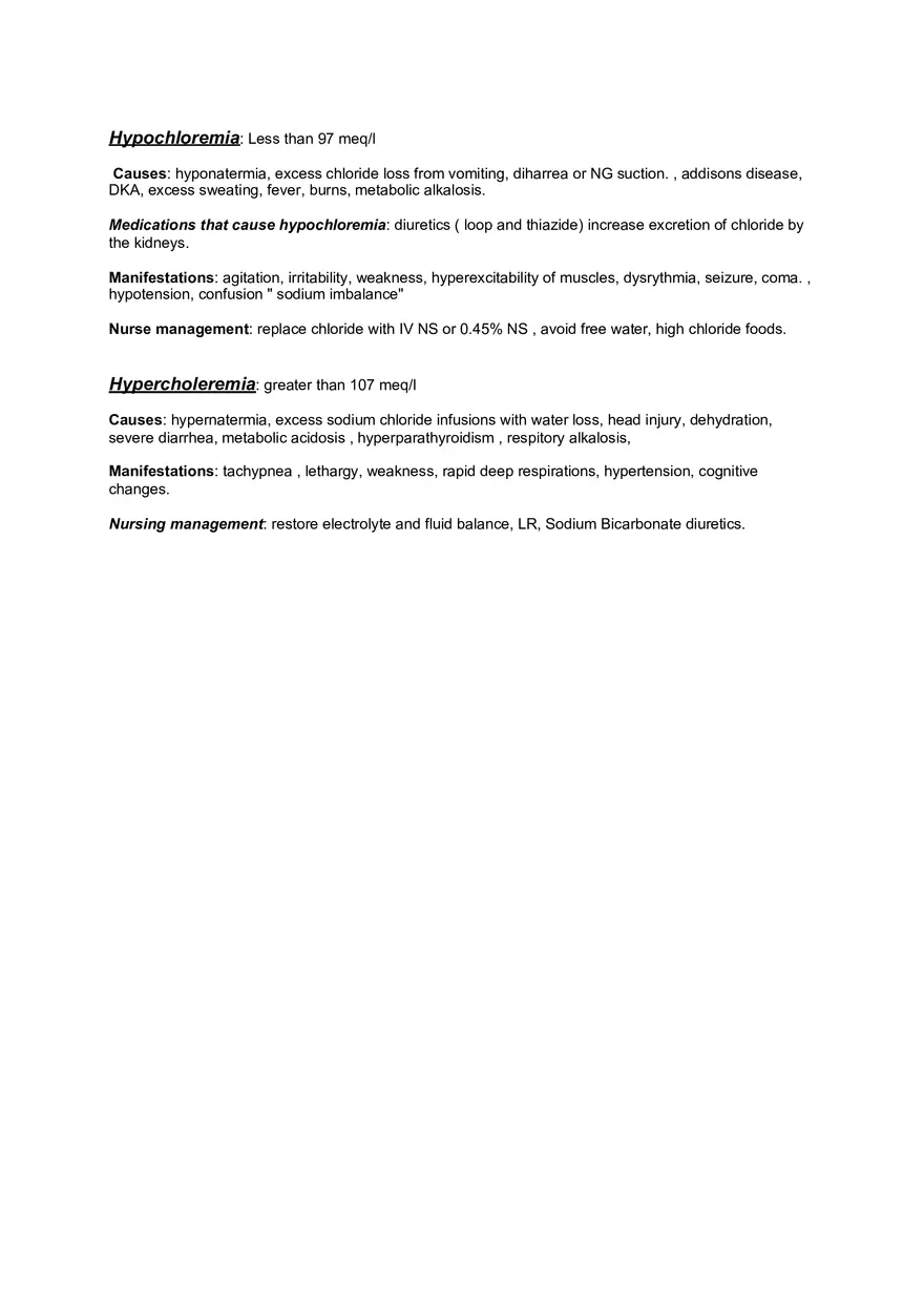 Med Surge Fluid and Electrolyte Imbalances - Page 7