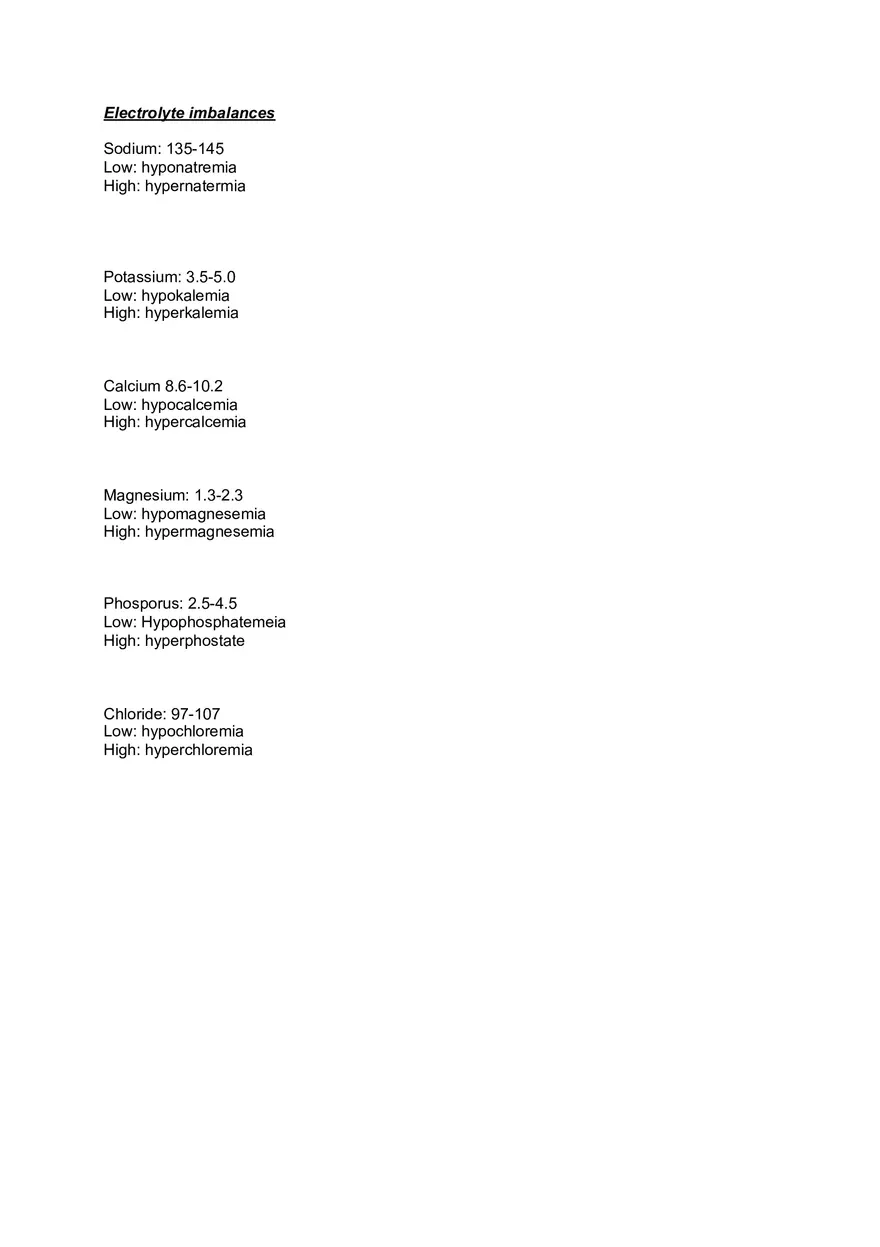 Med Surge Fluid and Electrolyte Imbalances - Page 10
