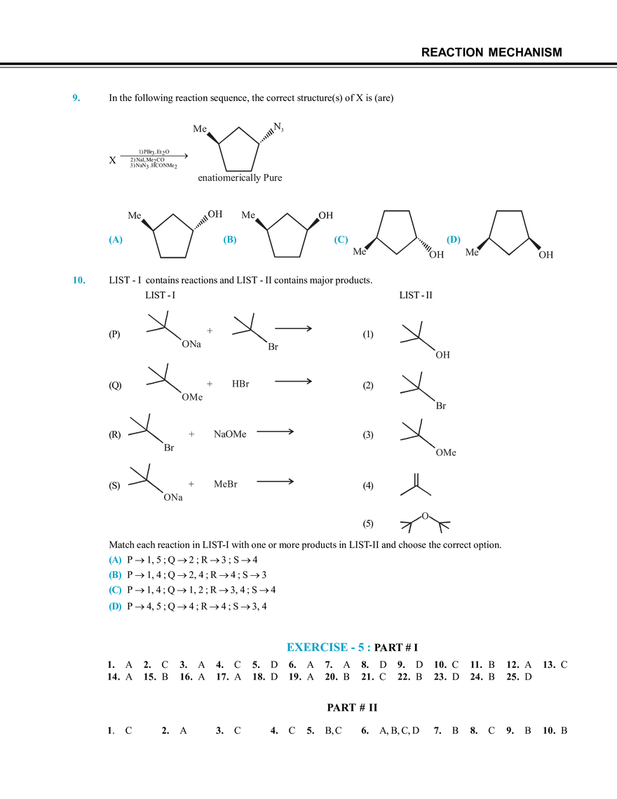 Reaction Mechanism Exercise # 5 - Page 5