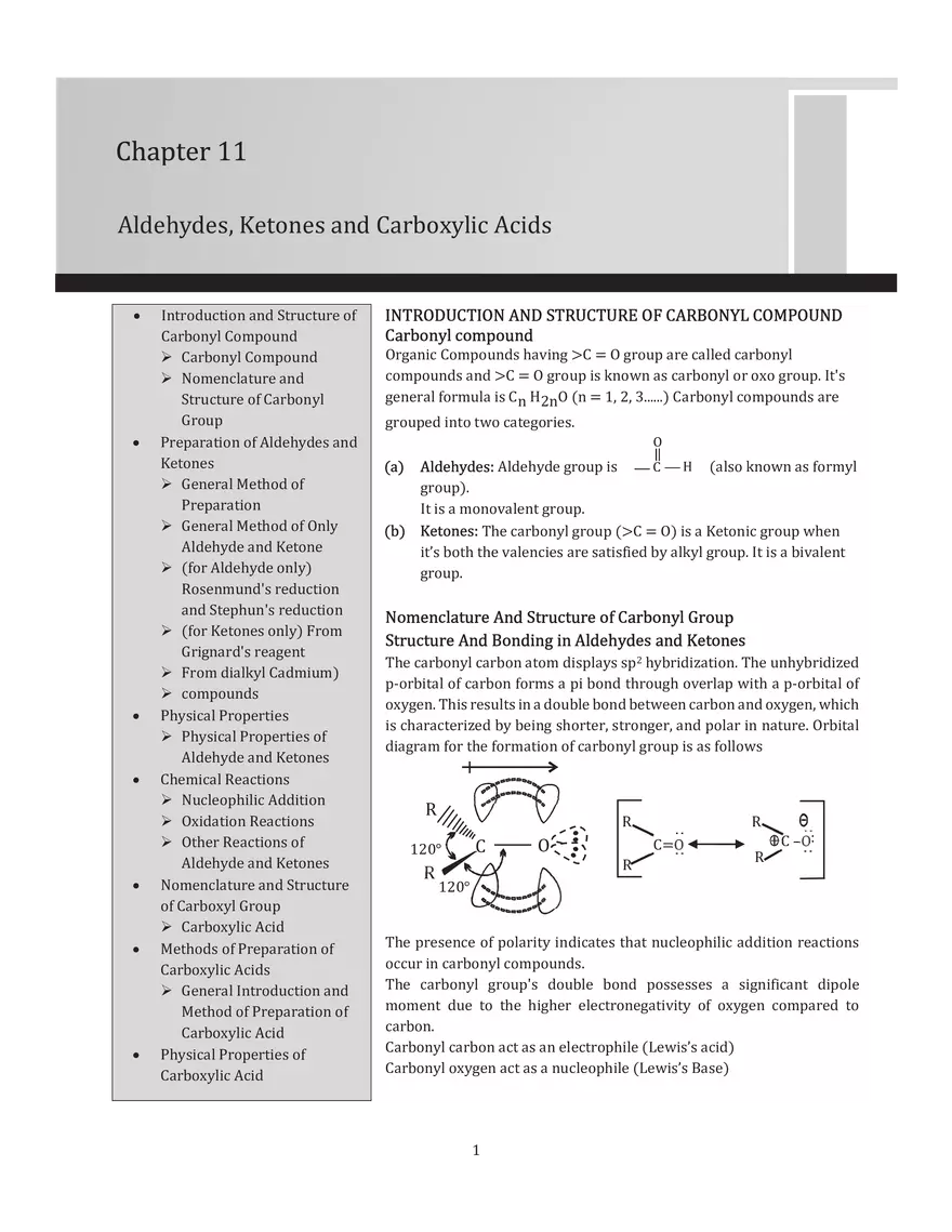 Aldehydes, Ketones and Carboxylic Acids - Page 1