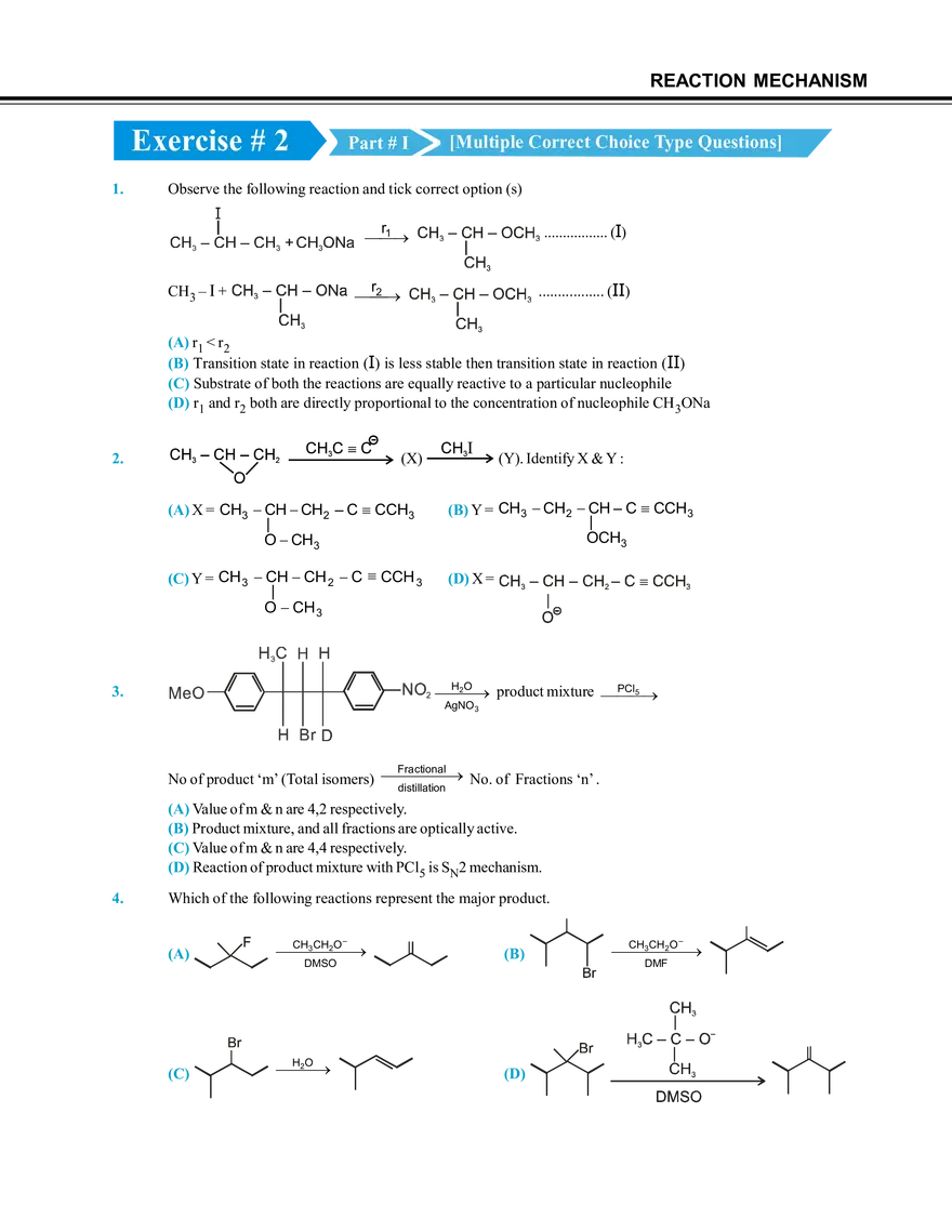 Reaction Mechanism Exercise # 2 - Page 1
