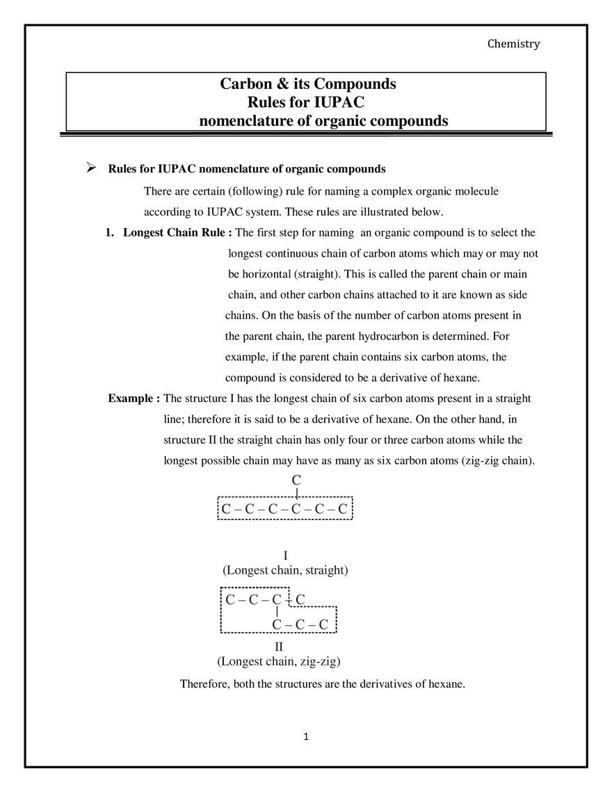 Rules for IUPAC Nomenclature of Organic Compounds - Page 1