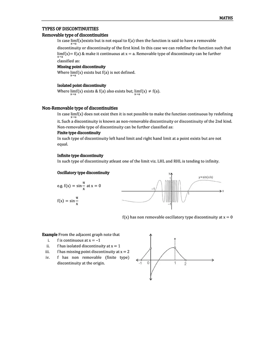 Types of Discontinuities - Page 1