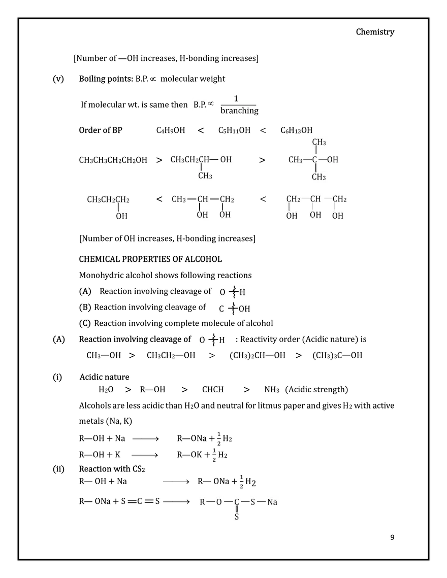 Introduction of Alcohol, Preparation and Properties - Page 17
