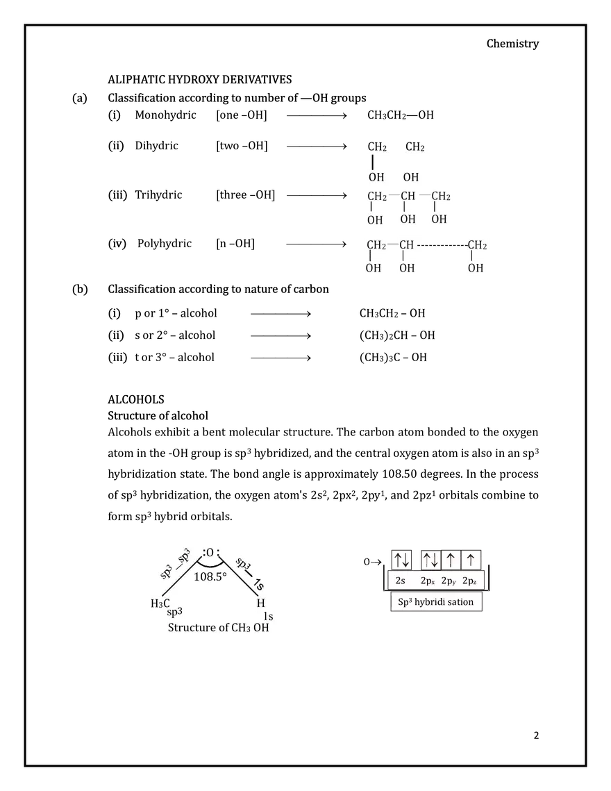 Introduction of Alcohol, Preparation and Properties - Page 2