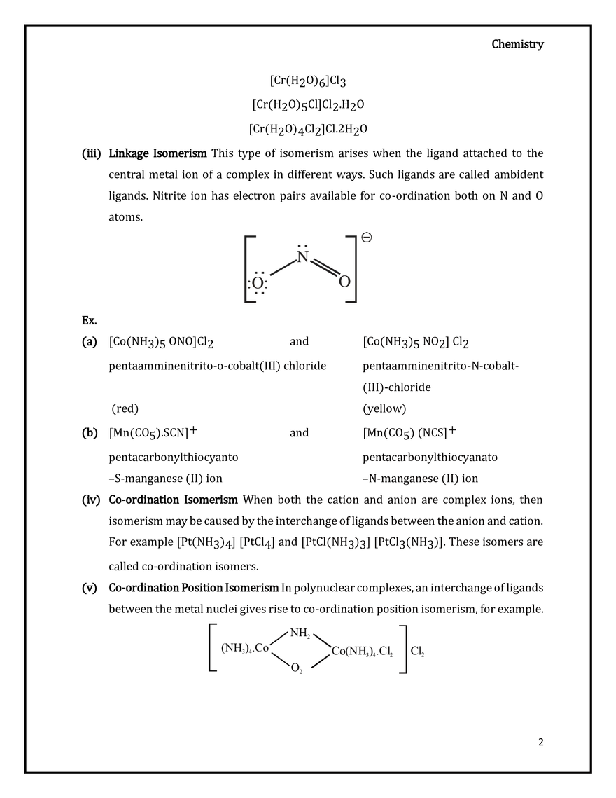 Inisomerism in Coordination Compounds - Page 2