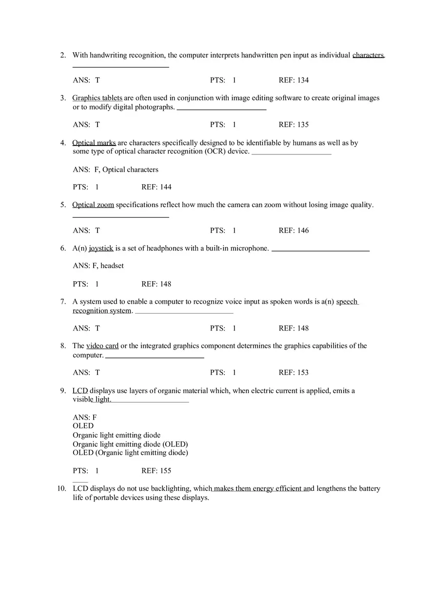 Chapter 4 Input and Output Quiz - Page 7