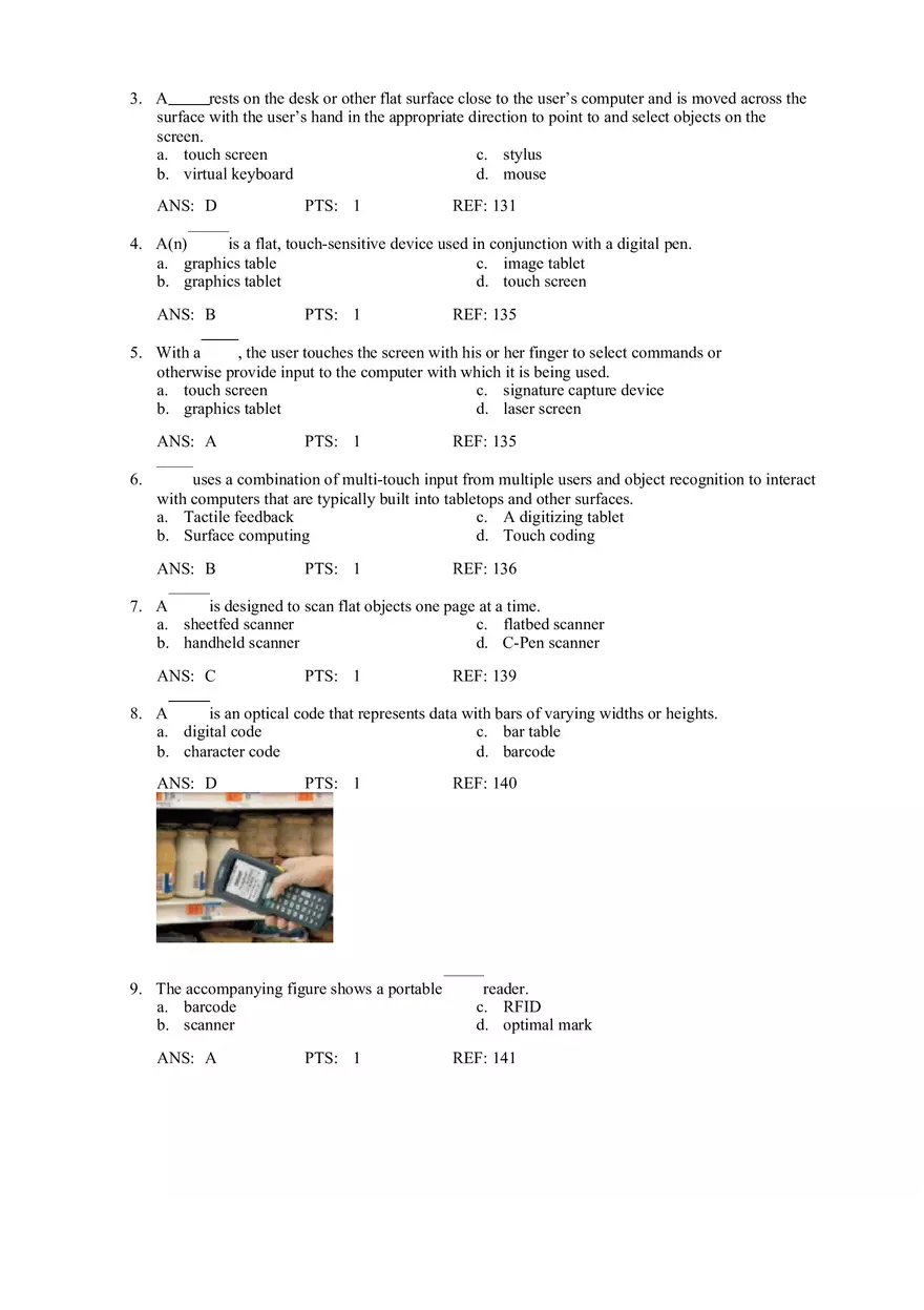 Chapter 4 Input and Output Quiz - Page 9