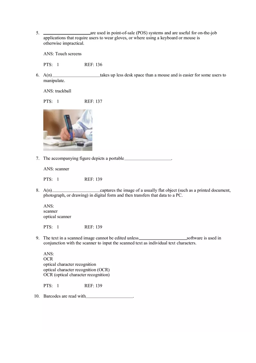 Chapter 4 Input and Output Quiz - Page 3