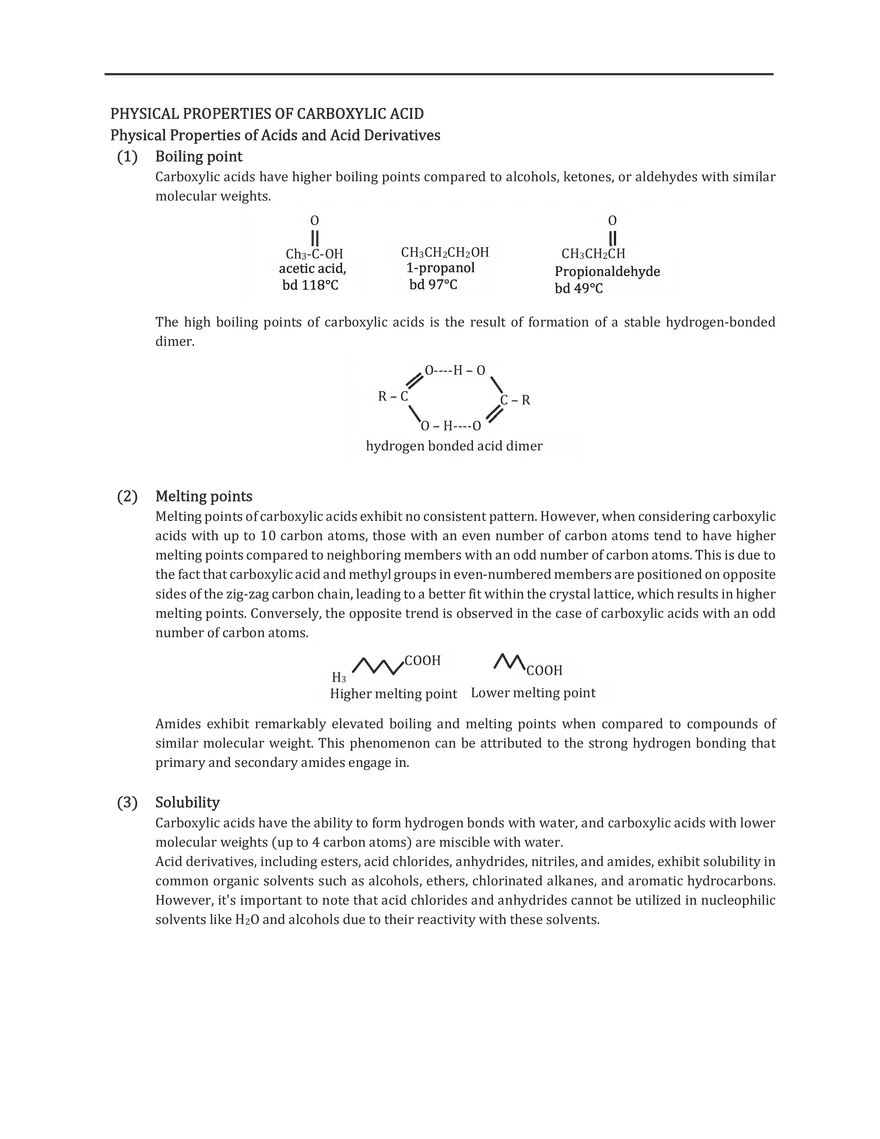 Physical Properties of Acids and Acid Derivatives - Page 1