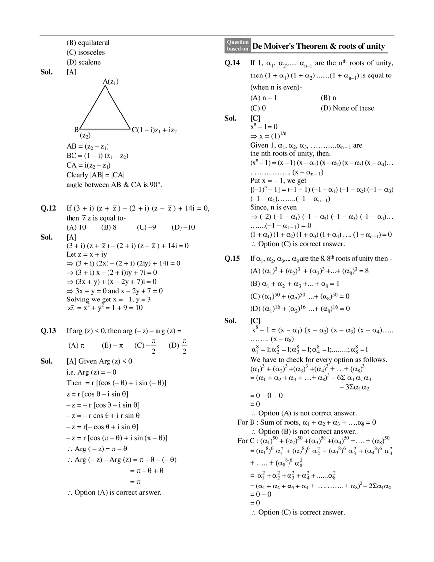 Complex Number Exercise # 1 - Page 3