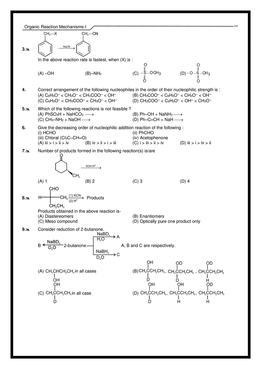 Organic Reaction Mechanisms-I Exercises - Page 15
