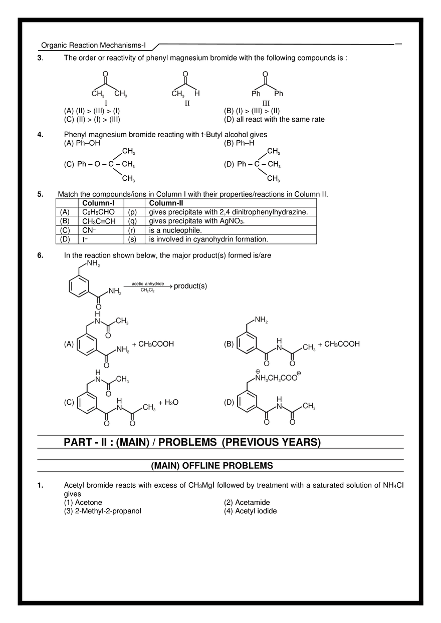 Organic Reaction Mechanisms-I Exercises - Page 5