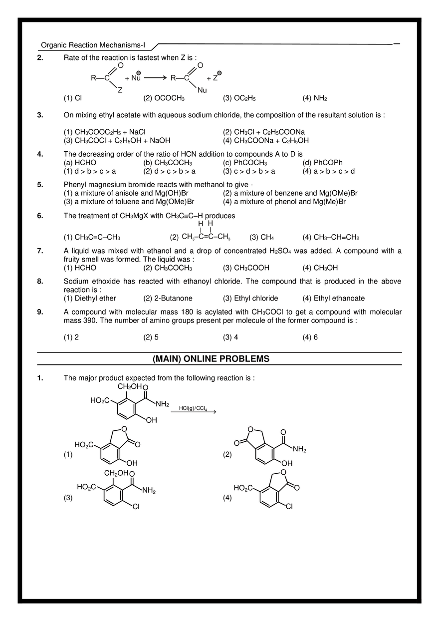Organic Reaction Mechanisms-I Exercises - Page 6
