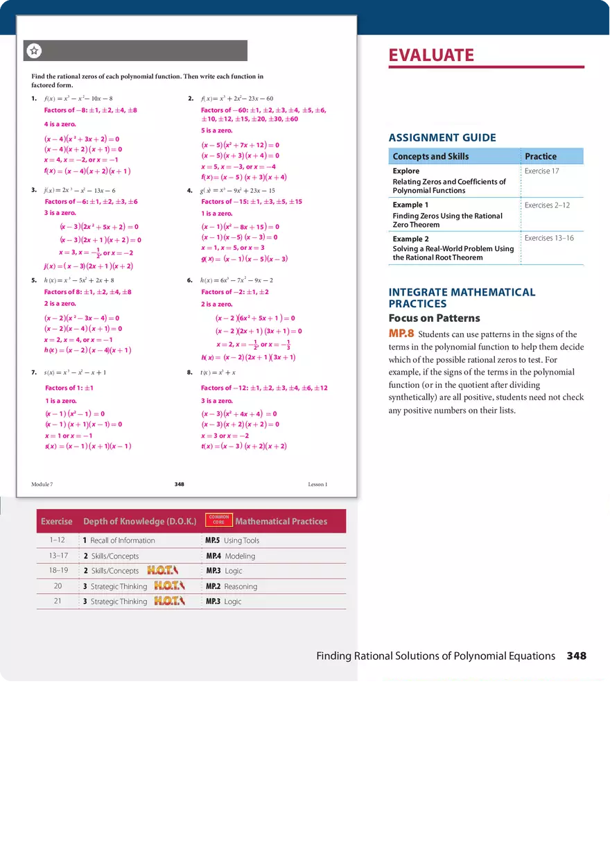 7.1 Finding Rational Solutions of Polynomial Equations - Page 10