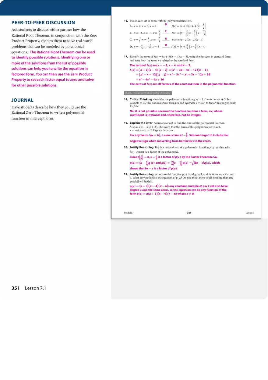 7.1 Finding Rational Solutions of Polynomial Equations - Page 3