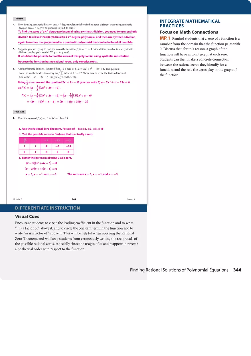 7.1 Finding Rational Solutions of Polynomial Equations - Page 6