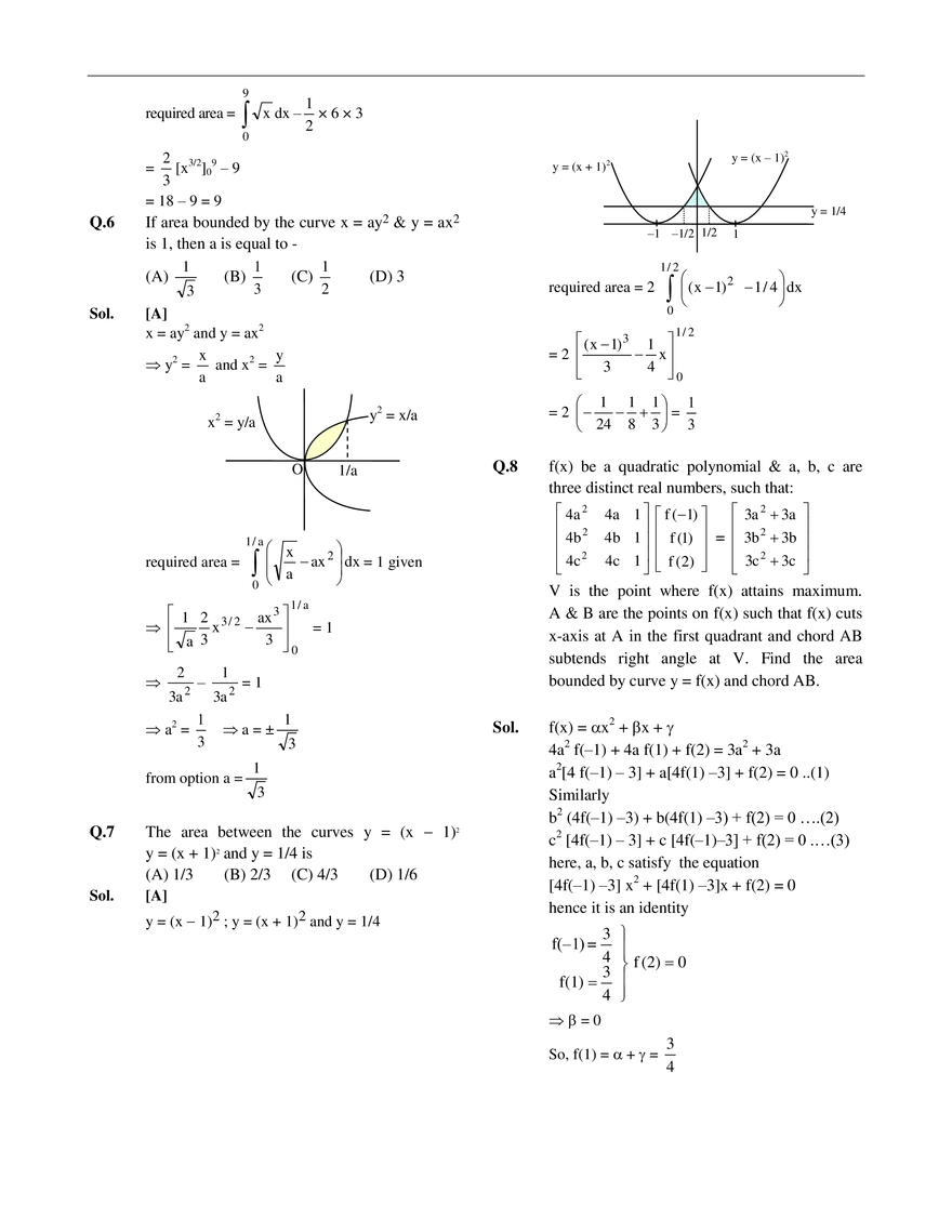 Area Under the Curve Exercise # 4 - Page 2