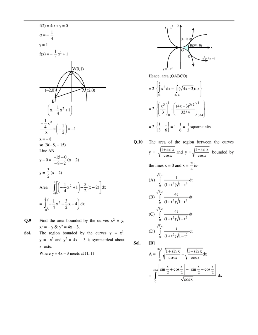 Area Under the Curve Exercise # 4 - Page 3