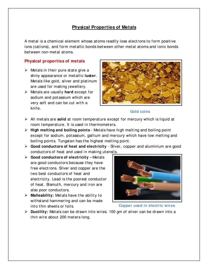 Chapter- 4 Materials. Metals and Non-metals - Page 2