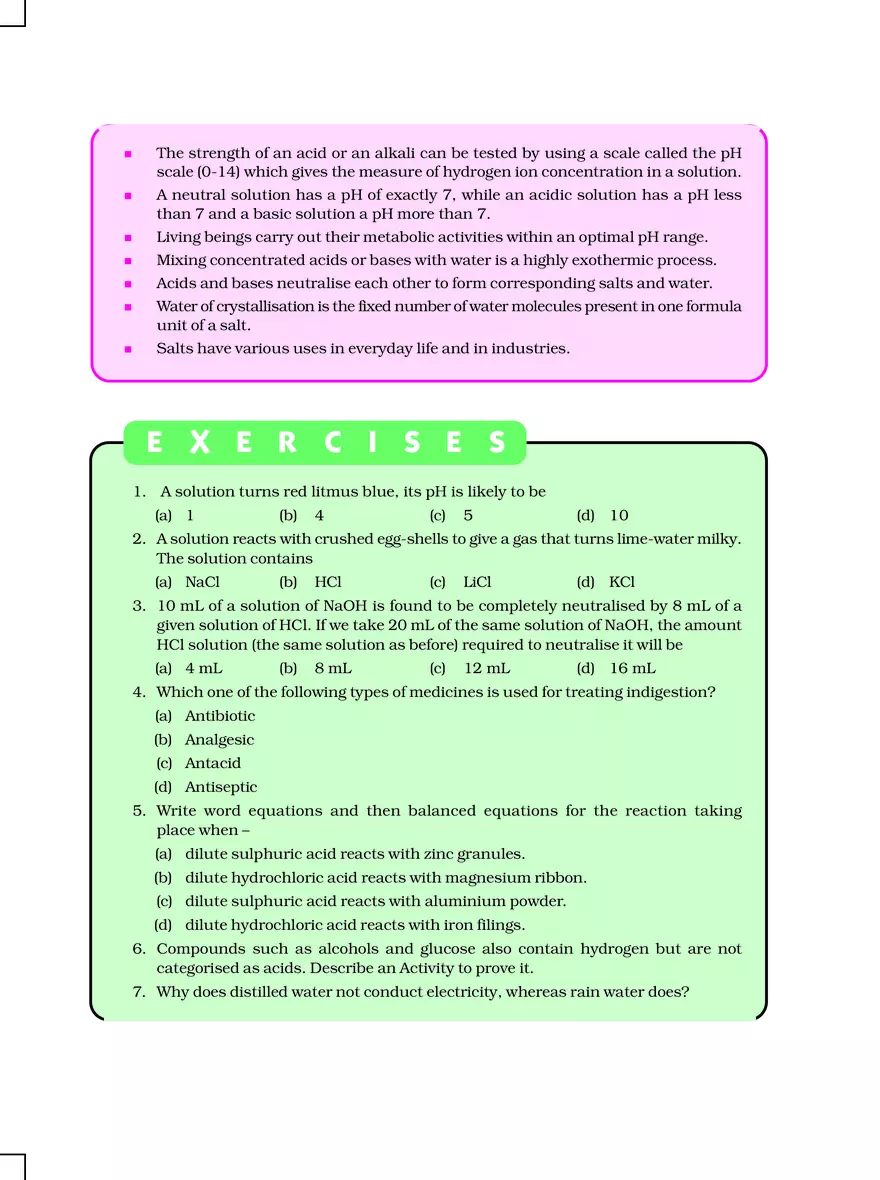 Chapter 2 Acids, Bases and Salts - Page 10