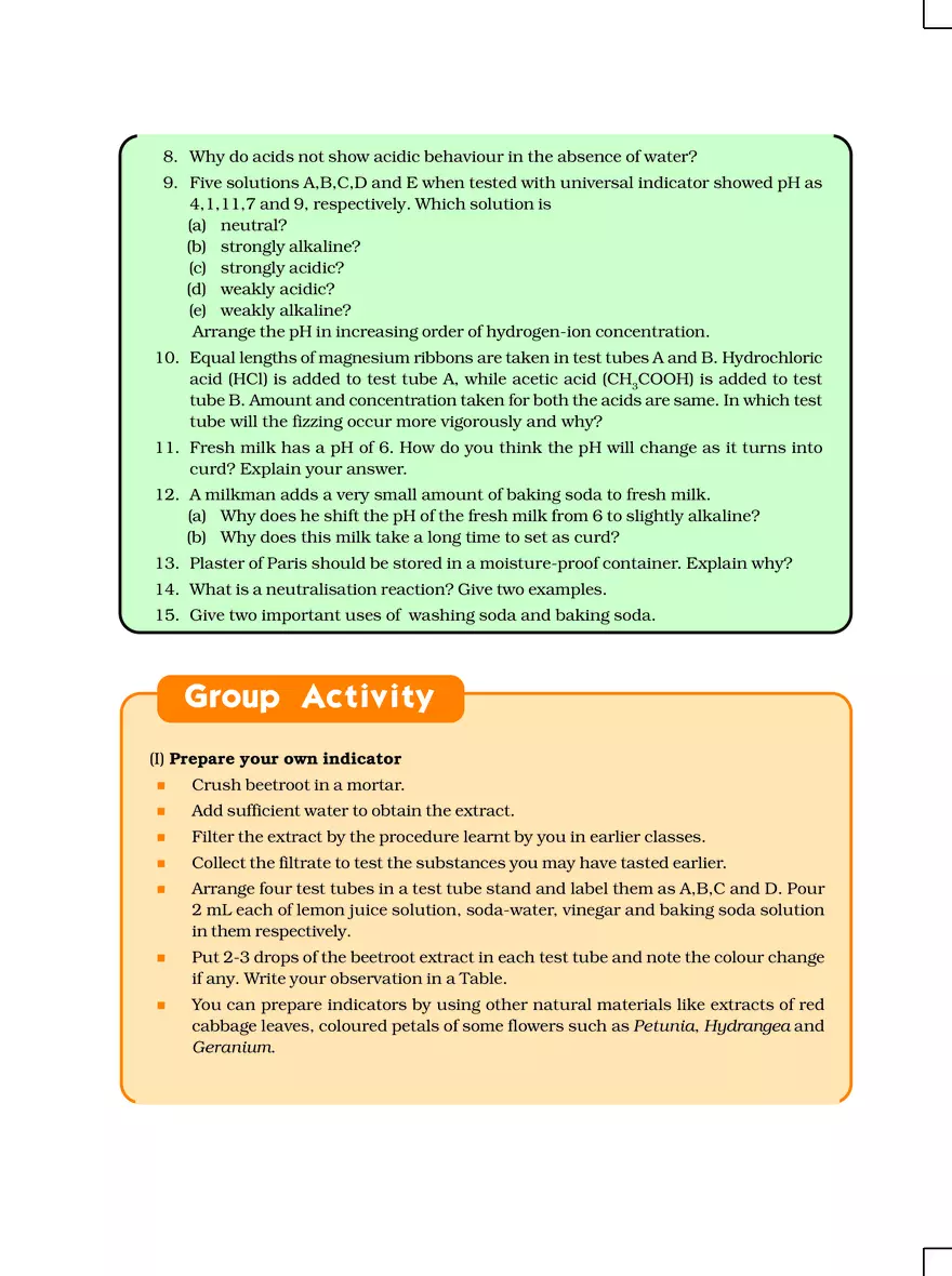 Chapter 2 Acids, Bases and Salts - Page 11