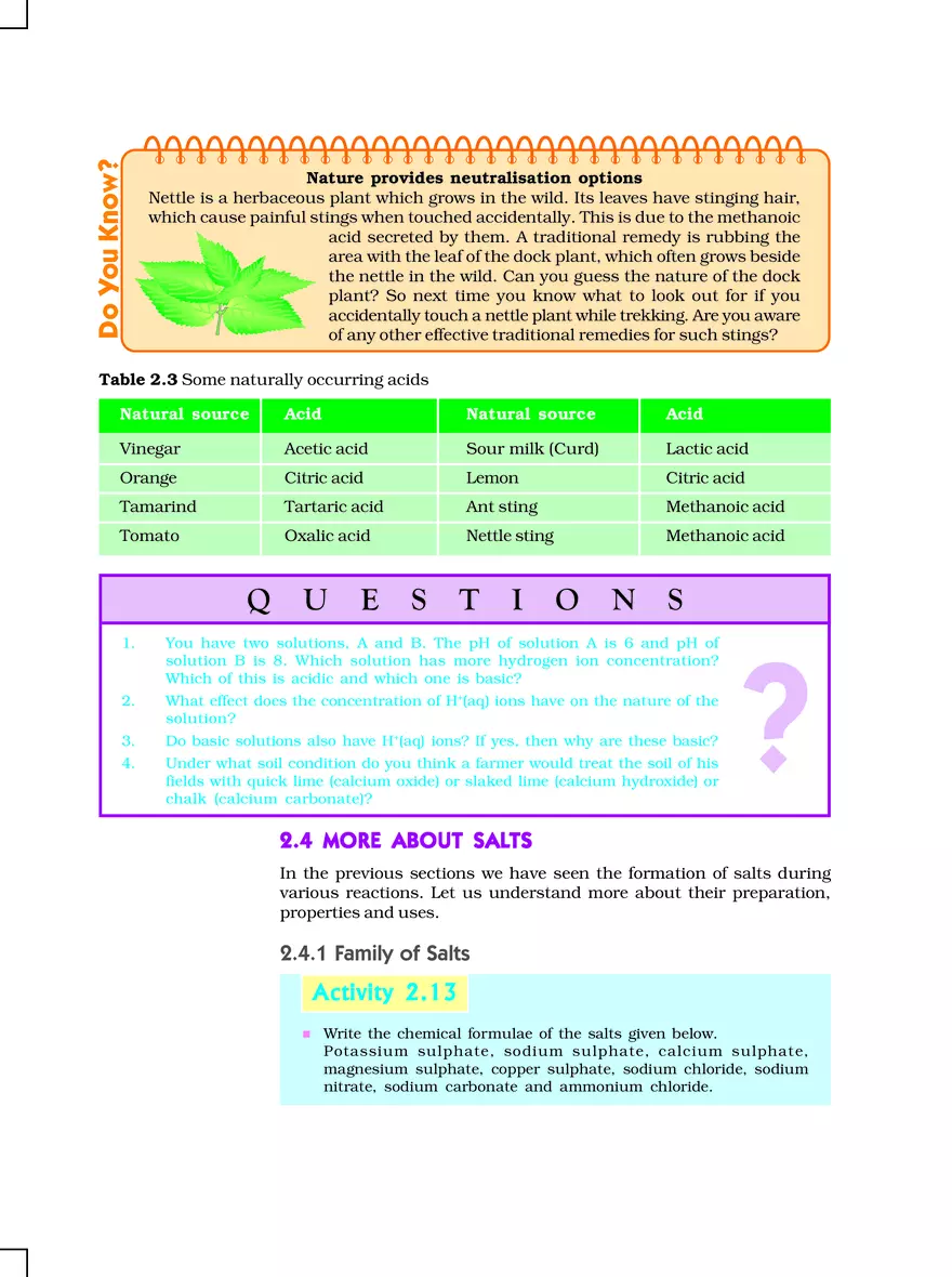 Chapter 2 Acids, Bases and Salts - Page 4