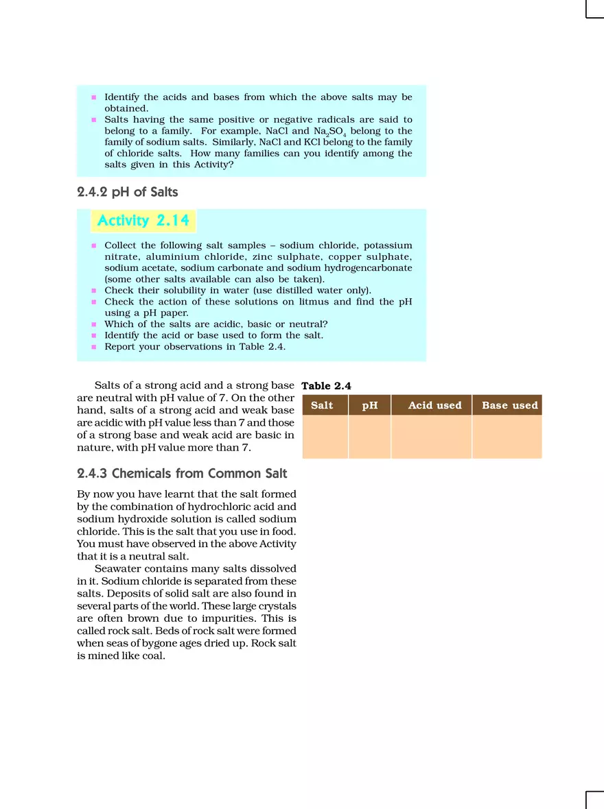 Chapter 2 Acids, Bases and Salts - Page 5