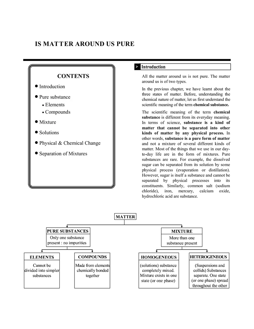 Is Matter Around Us Pure - Page 1