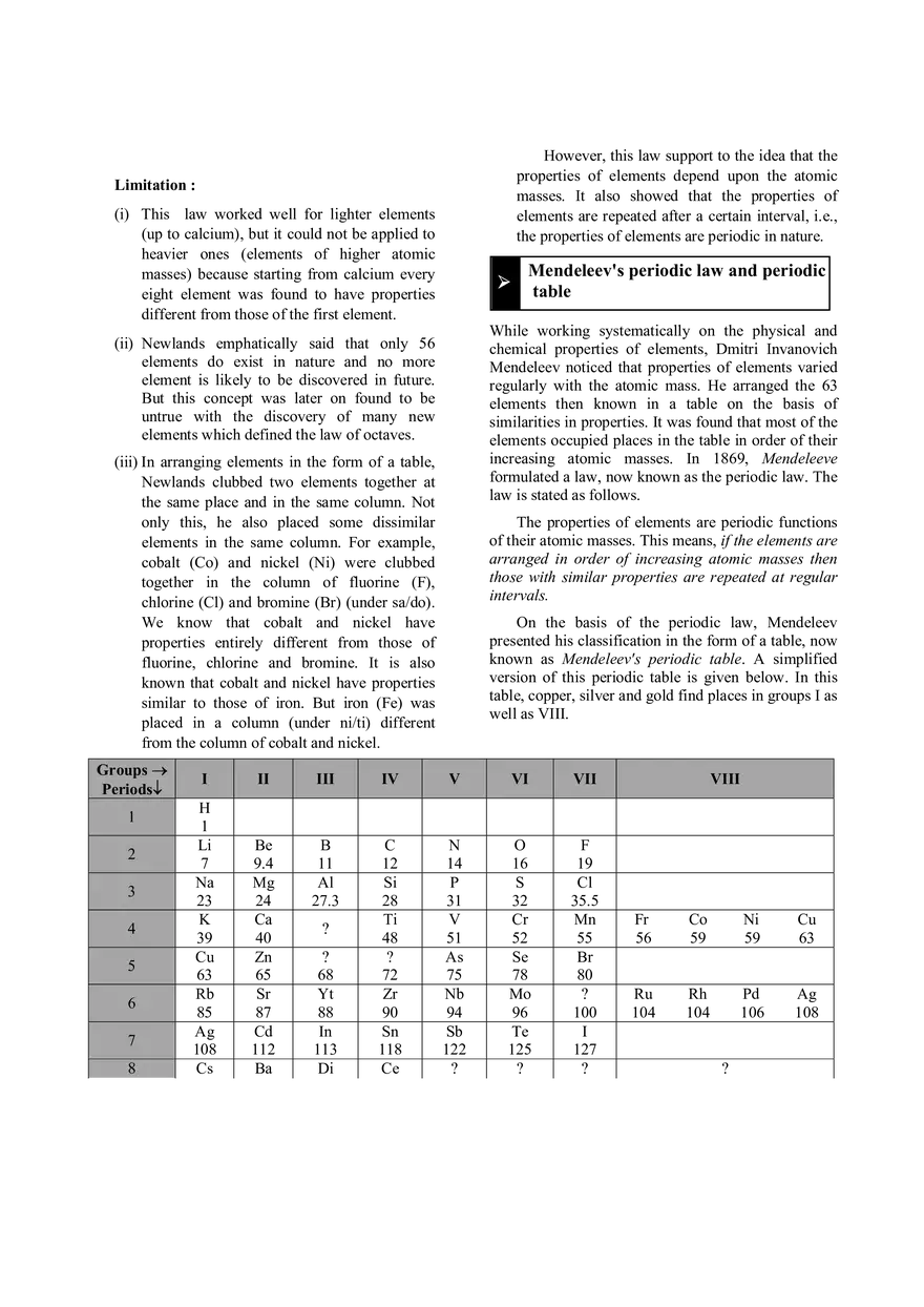 Periodic Classification of Elements Study Guide - Page 9
