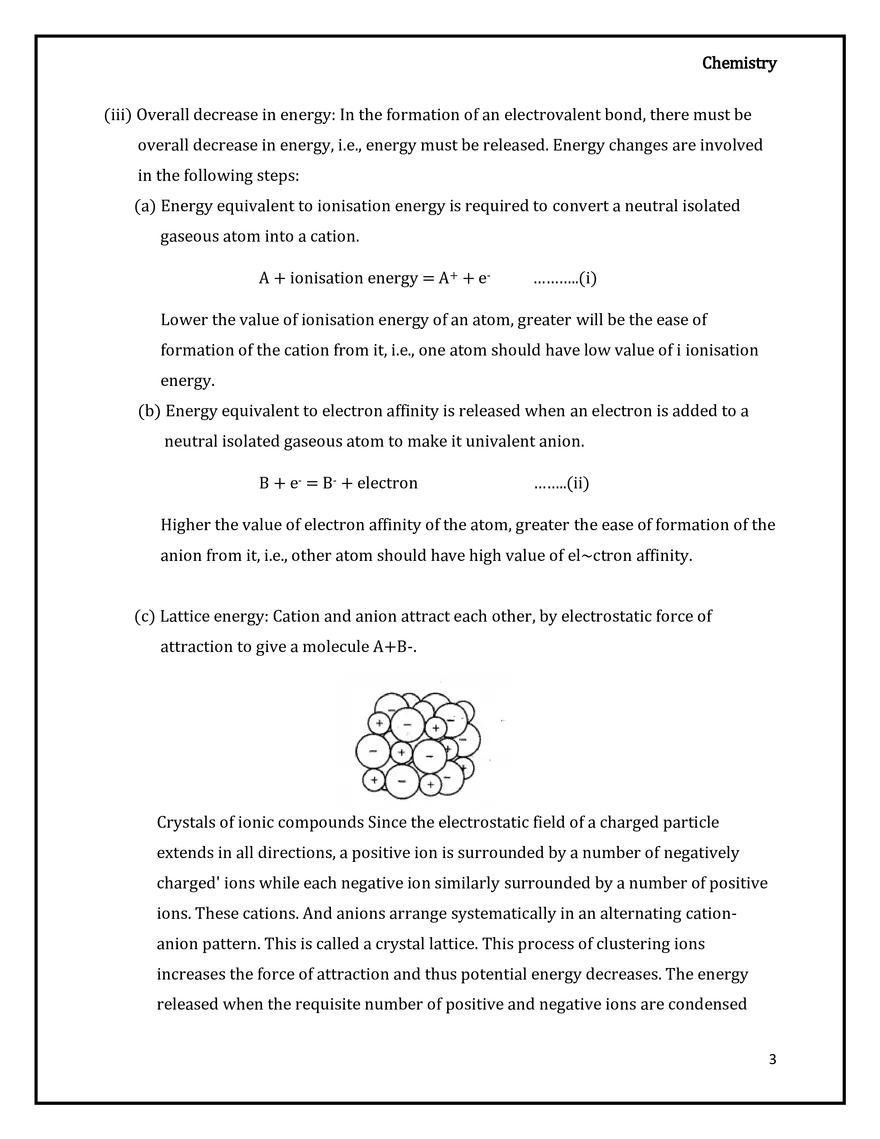 Ionic or Electrovalent Bond - Page 3