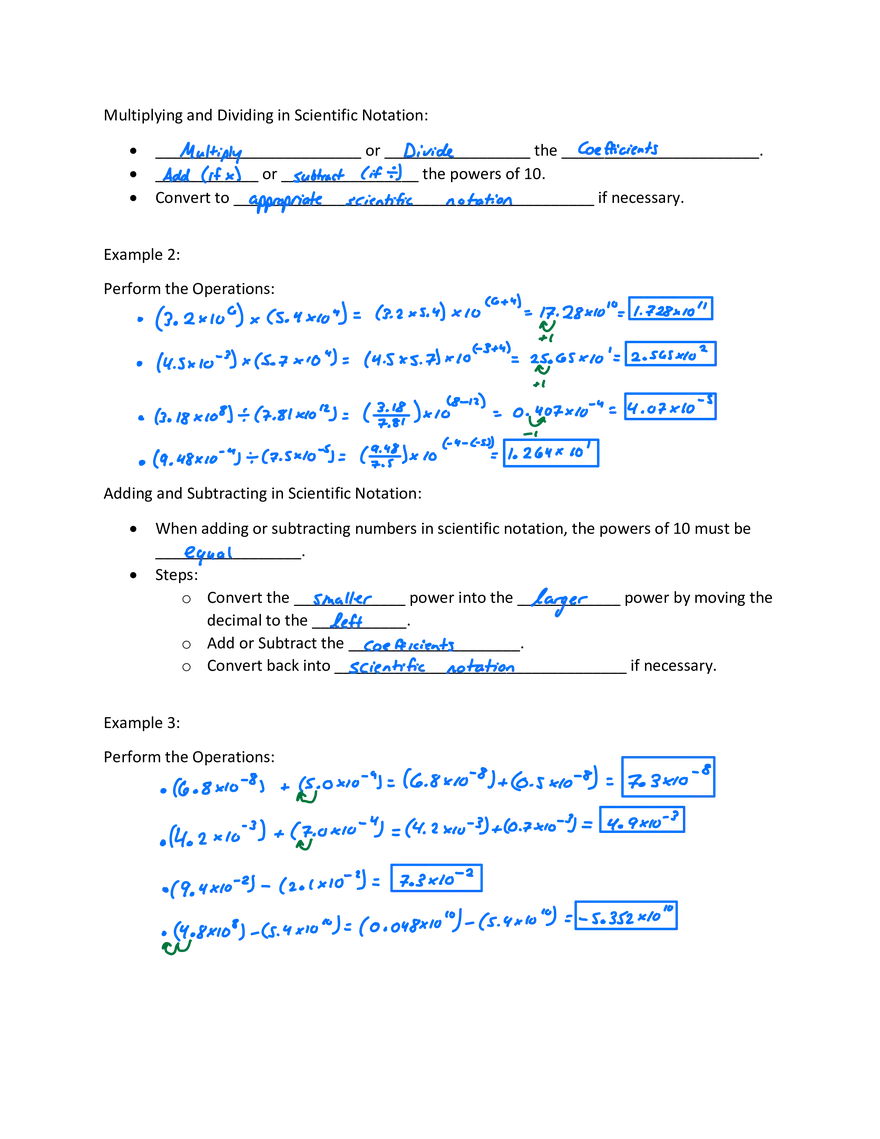 KEY- Unit 1 Notes Handouts - Page 9