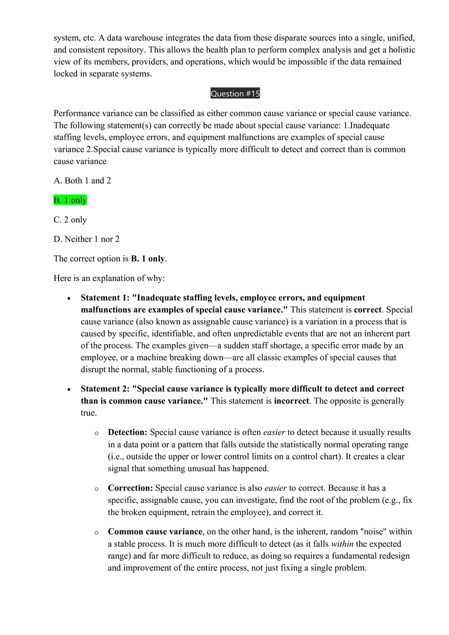 Medical Management Exam Answer Key - Page 12