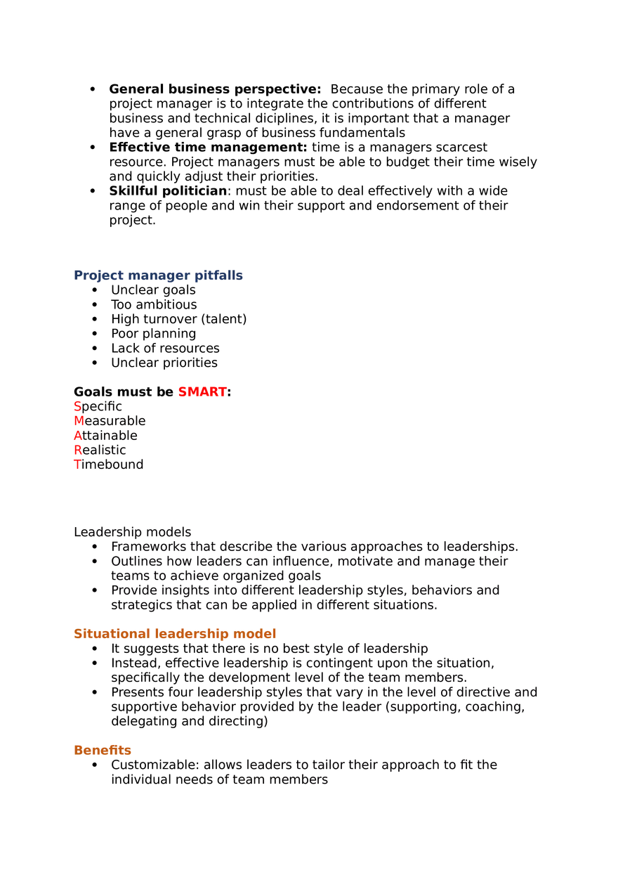 Project Management Lecture 4 Project Leadership - Page 2