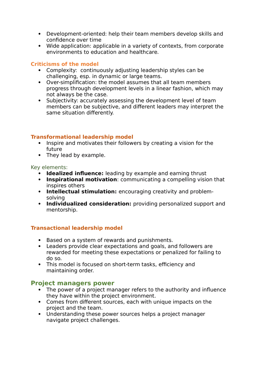 Project Management Lecture 4 Project Leadership - Page 3